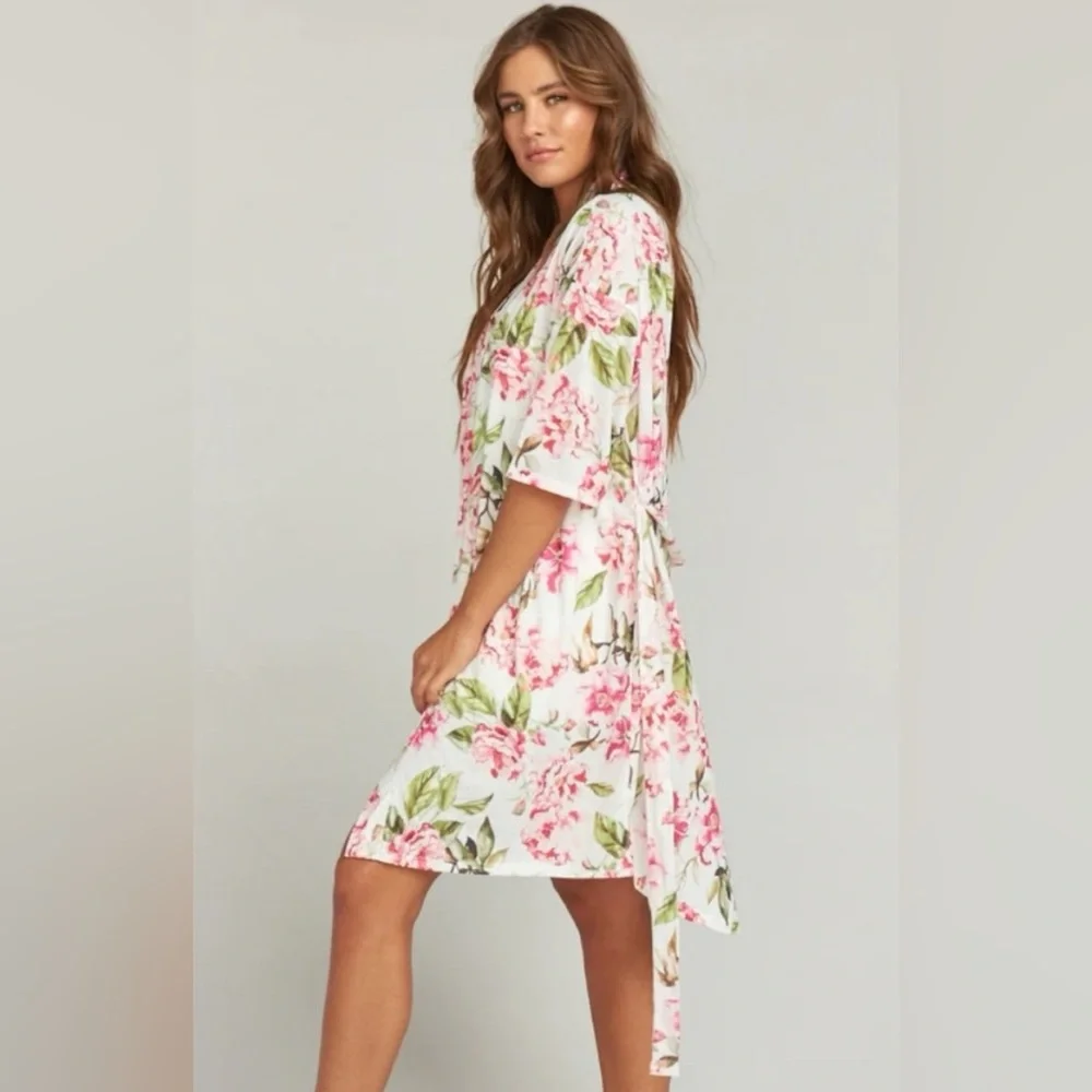 SHOW ME YOUR MUMU‎ Women’s Brie Floral Belted Spring Robe Size O/S